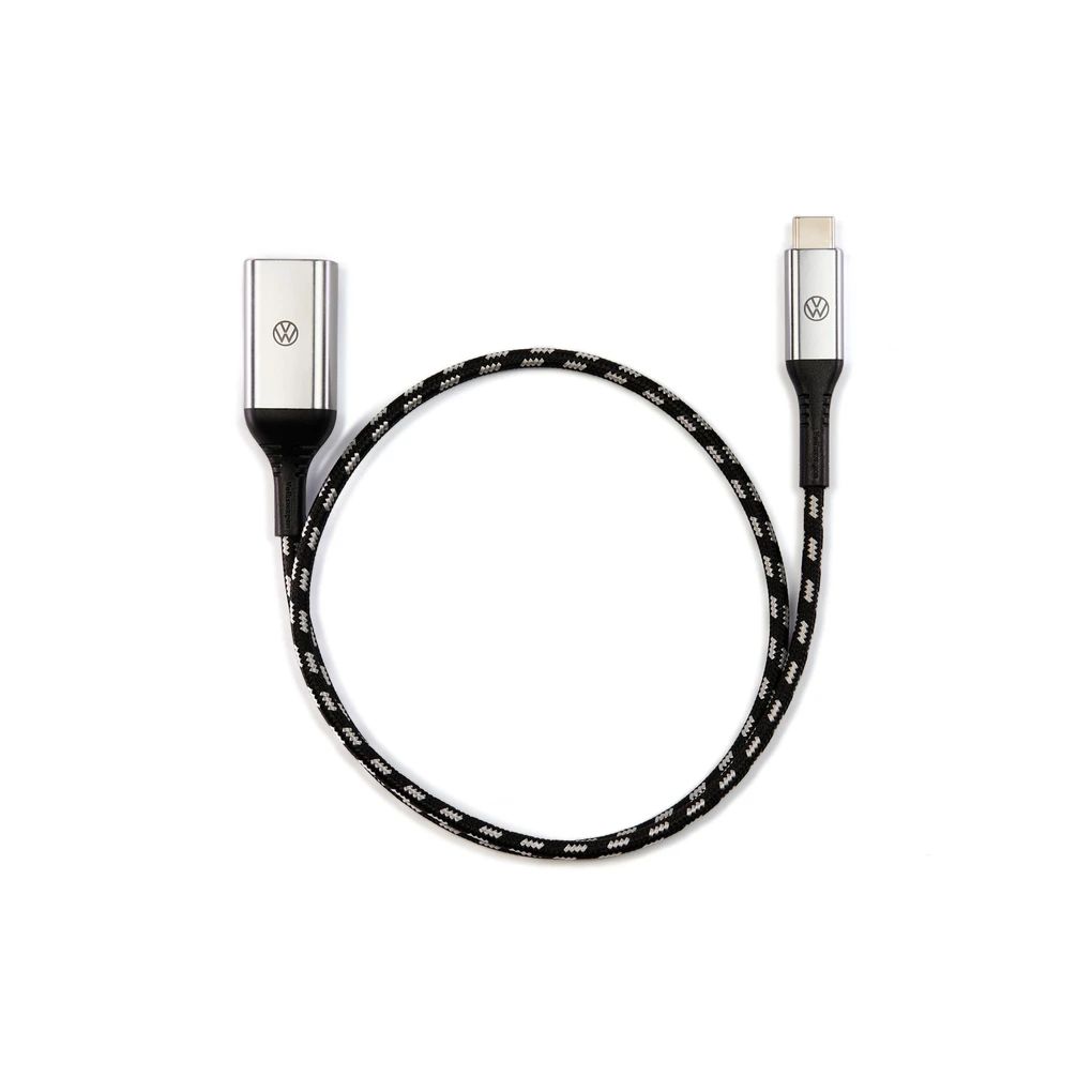 Volkswagen Original Anschlusskabel USB-C auf USB-A, Premium, 50 cm