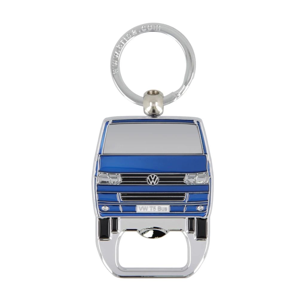 Volkswagen T5 Bus Schlüsselanhänger mit Flaschenöffner blau