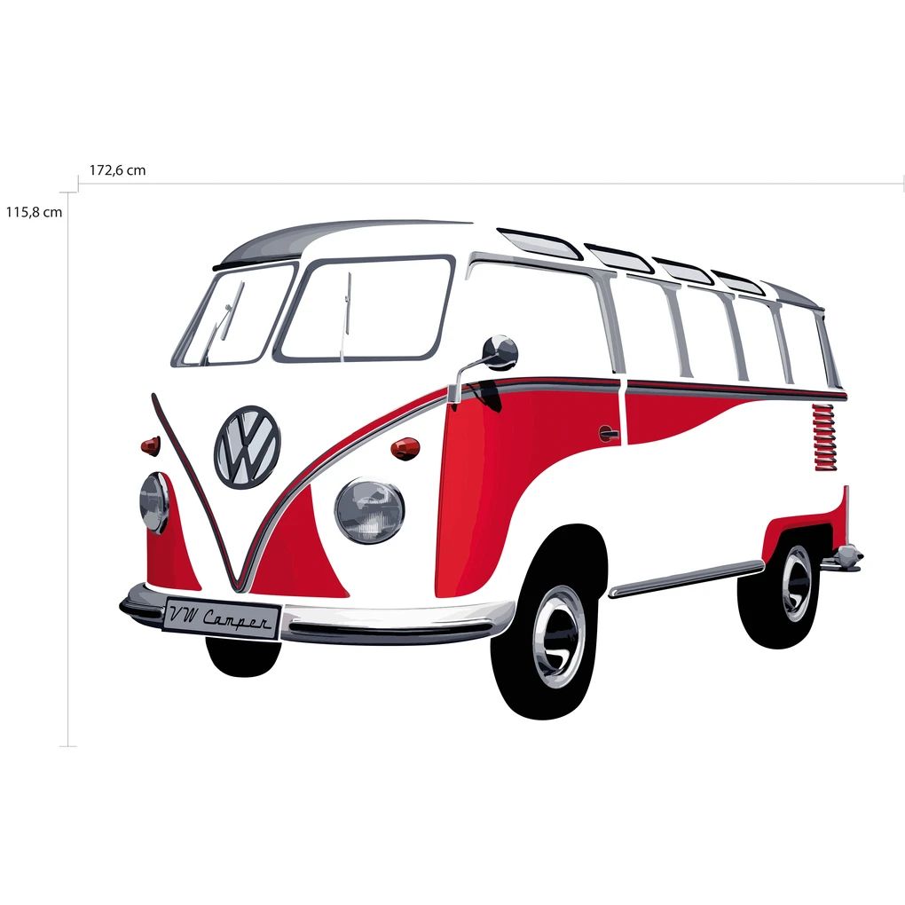 Volkswagen Bulli Wandtattoo
