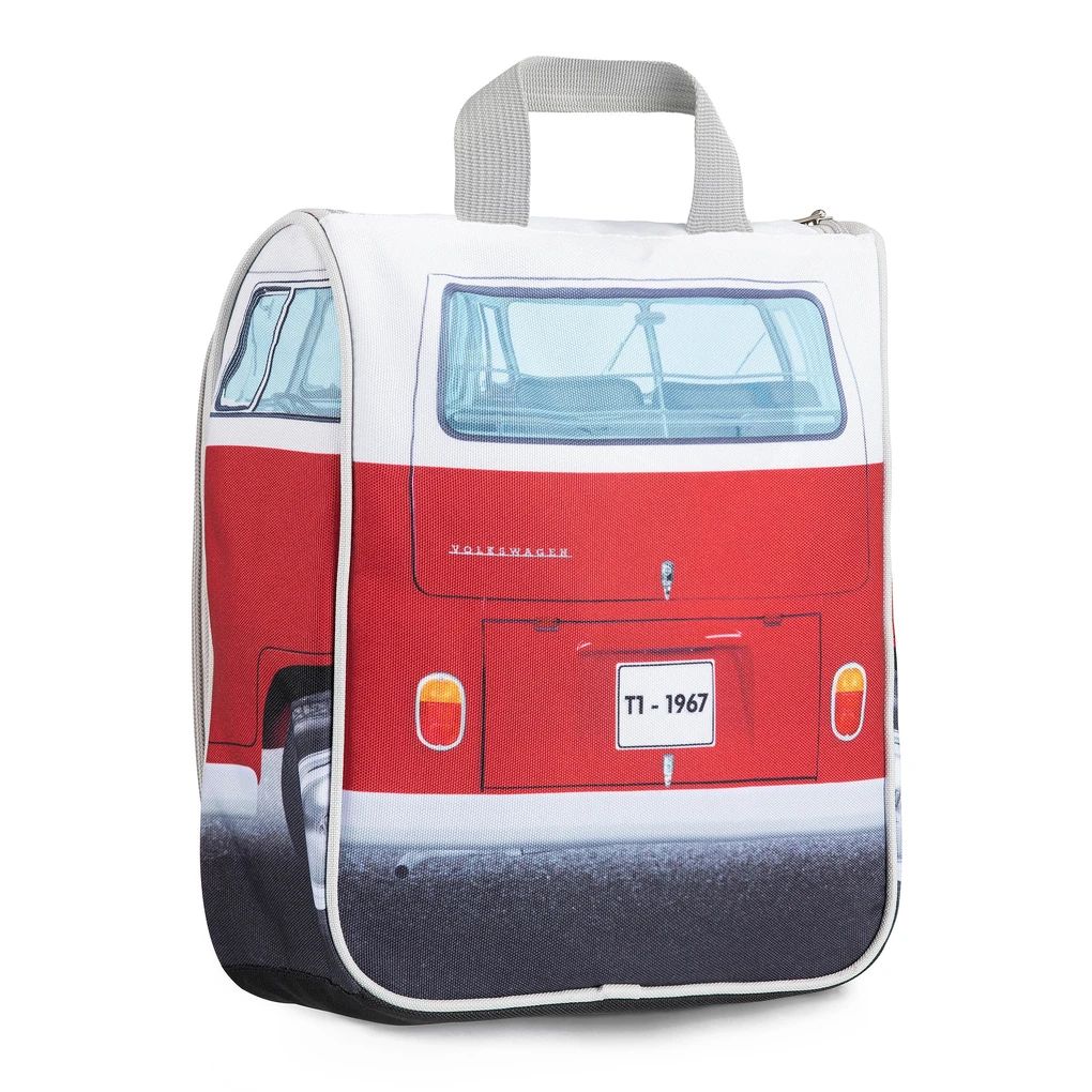 Volkswagen T1 Bulli Bus Kulturtasche zum Aufhängen - Rot