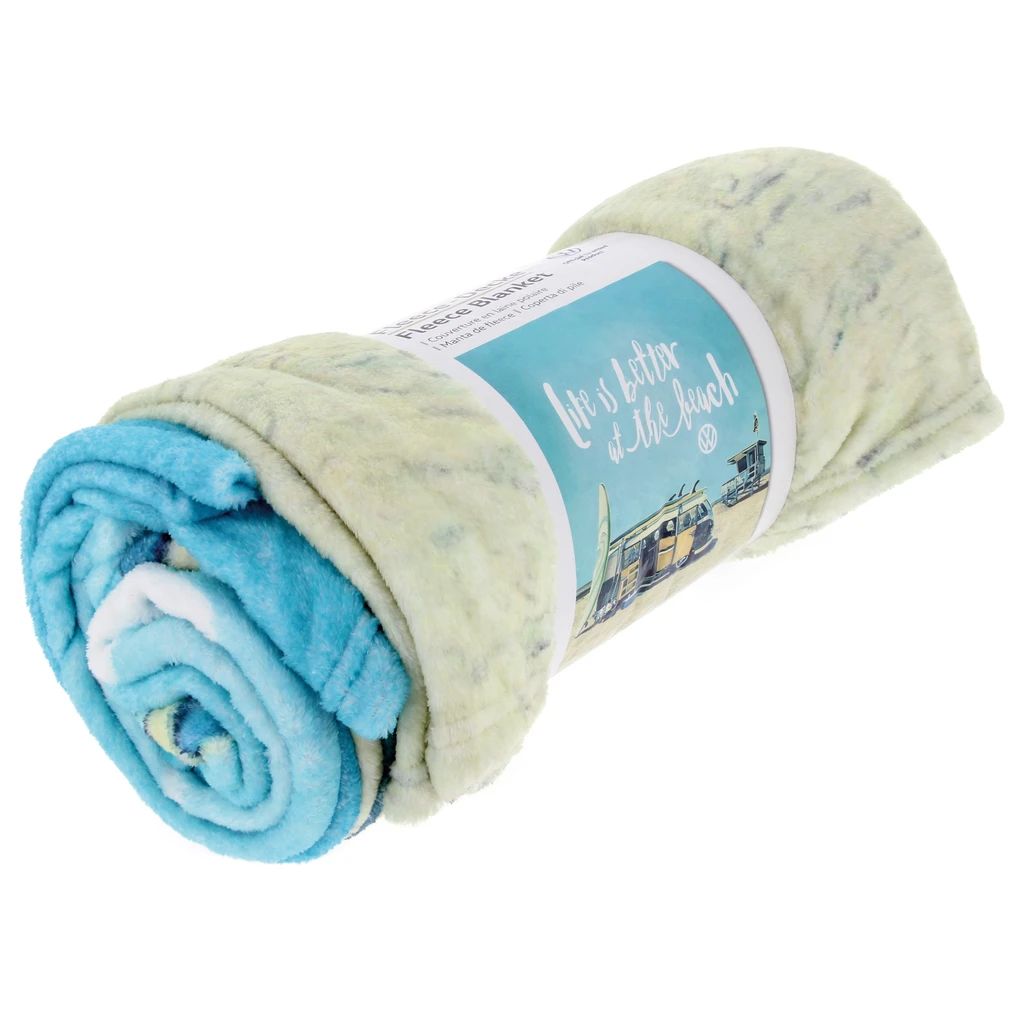 Volkswagen Fleecedecke 150x200cm - Vintage Beach