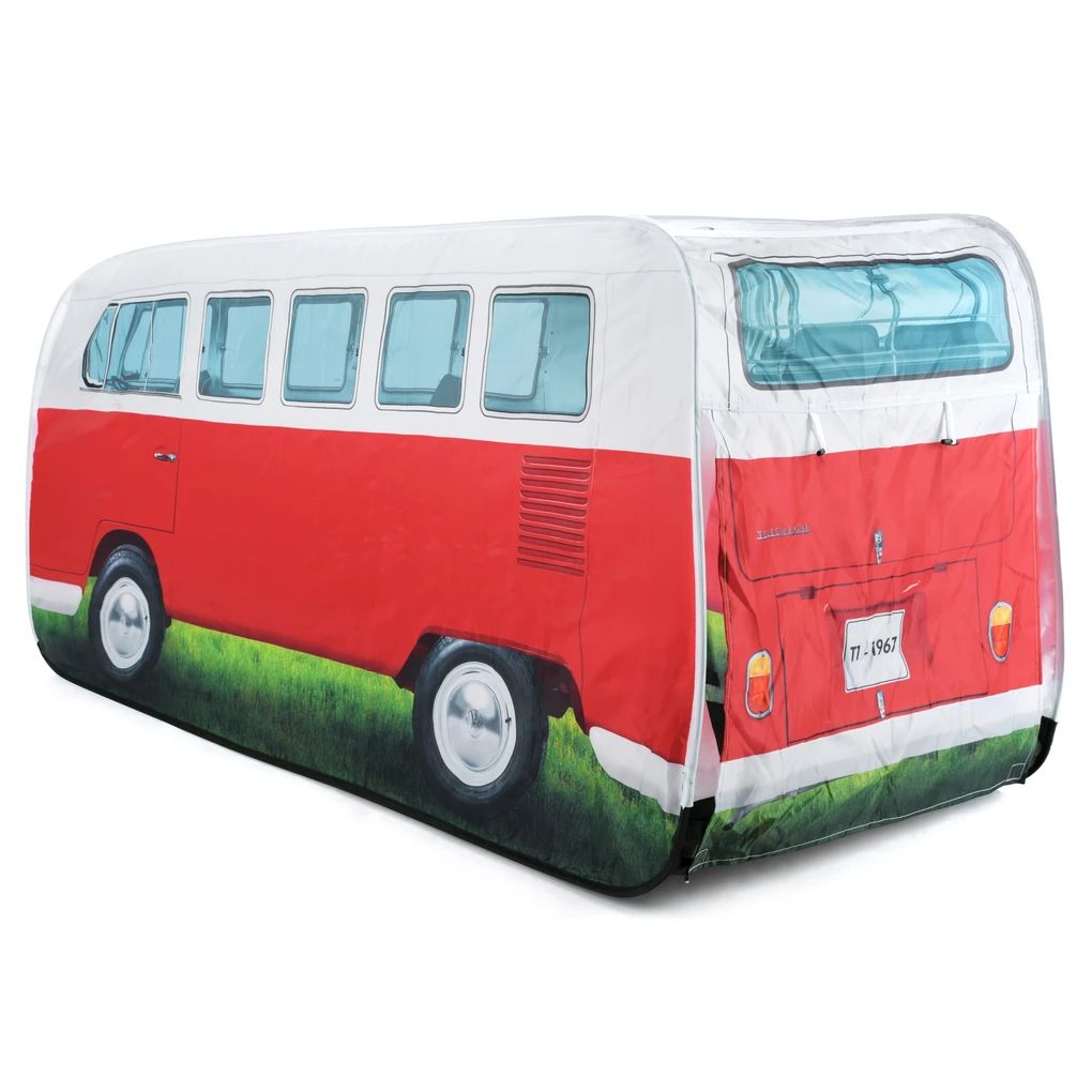 Volkswagen T1 Kinder Pop Up Spielzelt, rot