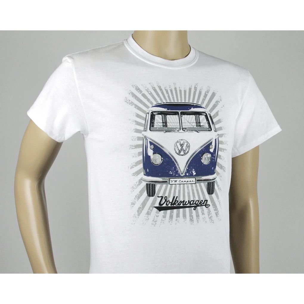 Volkswagen Bulli T1 Herren T-Shirt - STRAHLEN/BLAU/WEISS