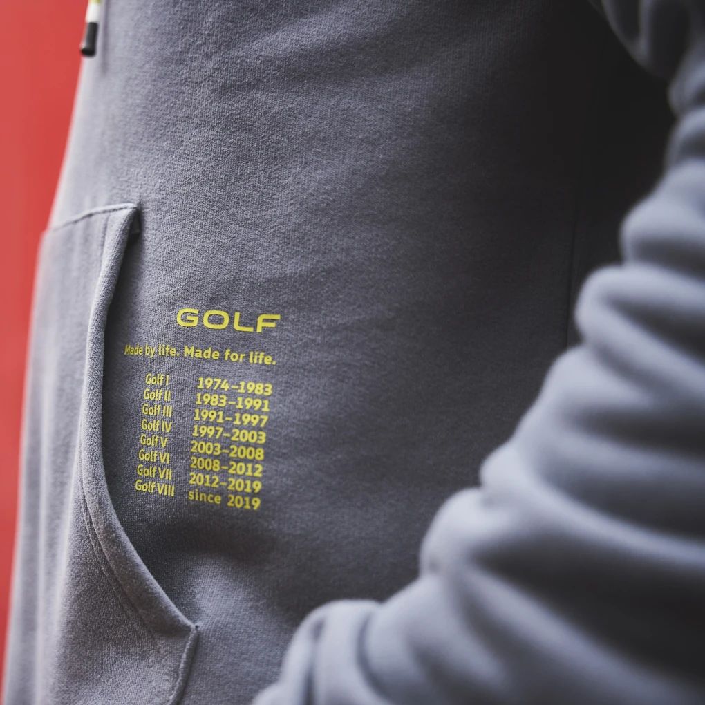 Volkswagen Unisex Hoodie, grau/gelb