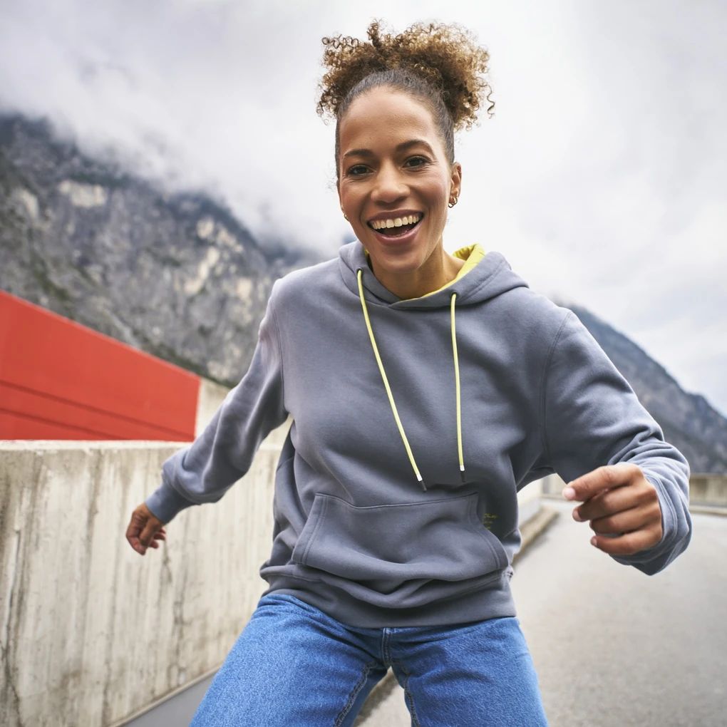 Volkswagen Unisex Hoodie, grau/gelb