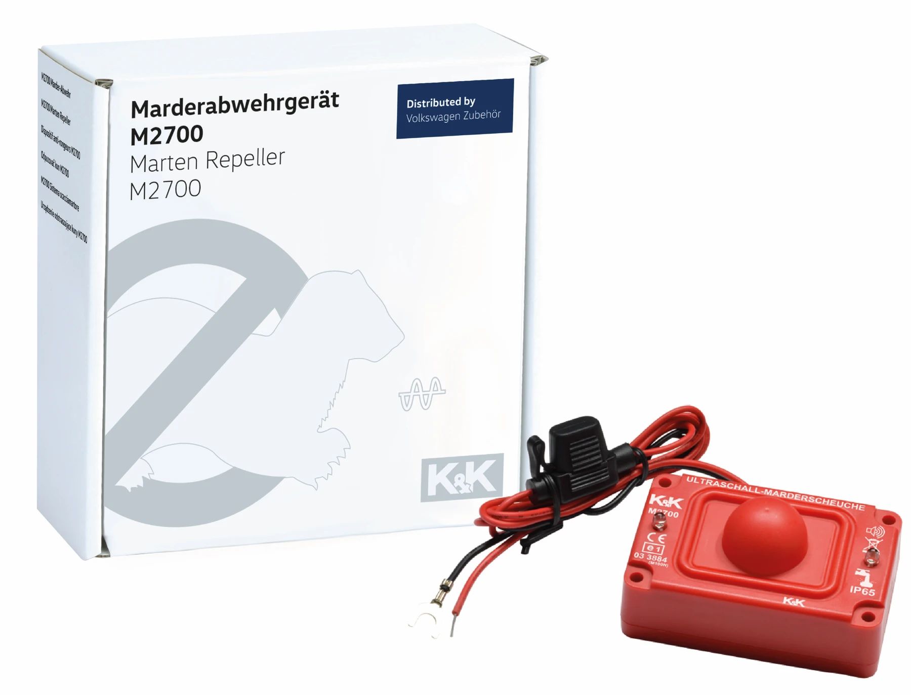 Volkswagen Zubehör Marderabwehranlage K&K M2700, mit pulsierenden Ultraschalltönen und geringem Stromverbrauch