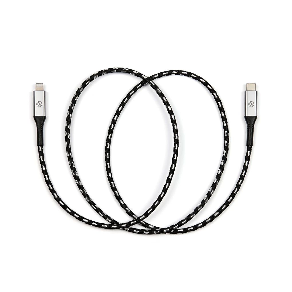 Volkswagen Original Anschlusskabel USB-C auf Apple Lightning Premium, 100 cm