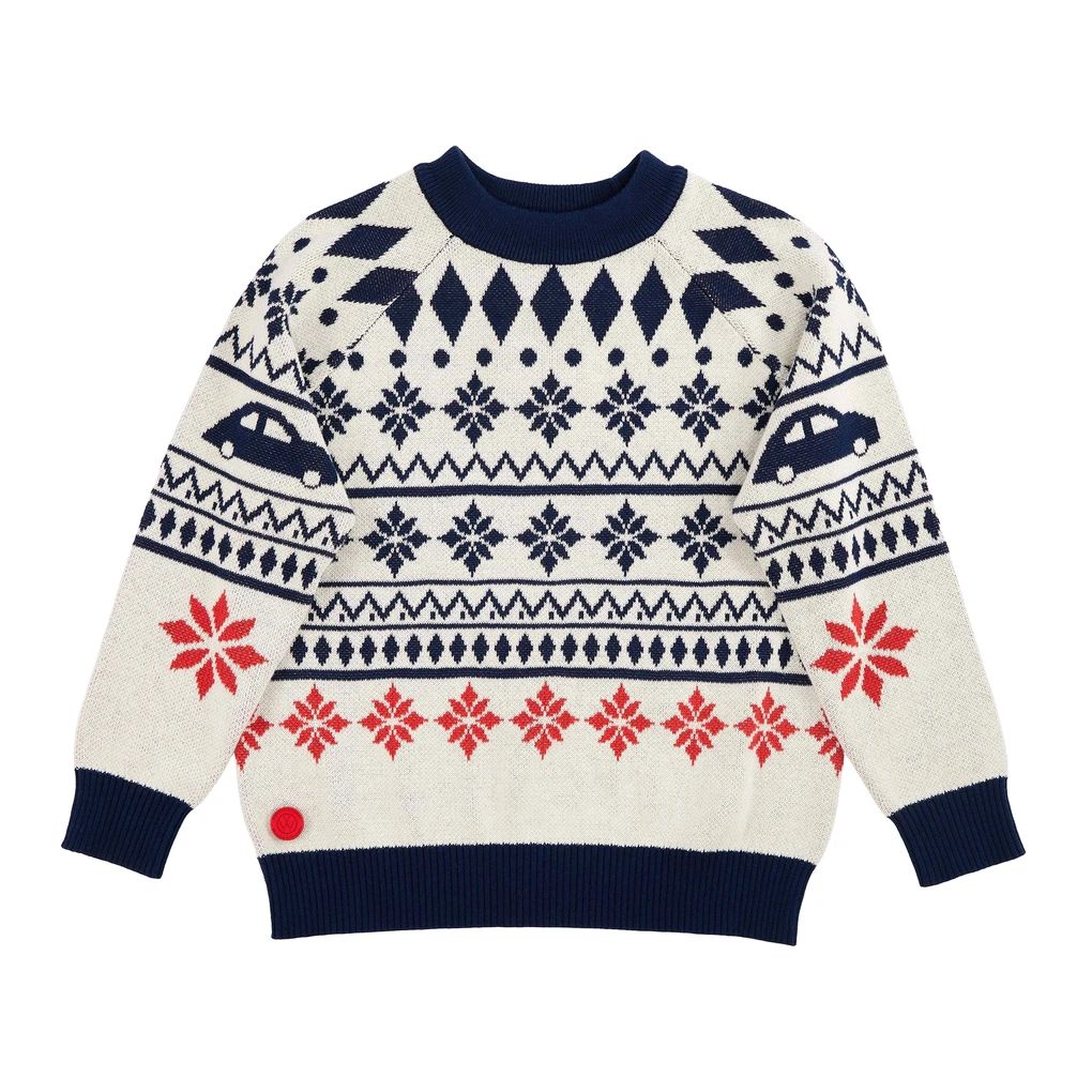 Volkswagen Kinder Weihnachtspullover, weiß