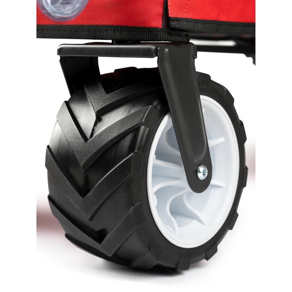 Volkswagen T1 Bus faltbarer Bollerwagen - Rot/Weiß