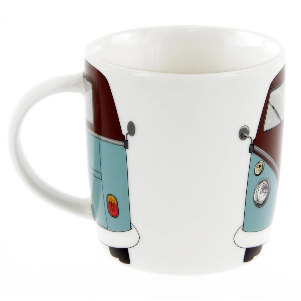 Volkswagen T1 Bus Kaffeetasse Geschenkbox Petrol/Braun