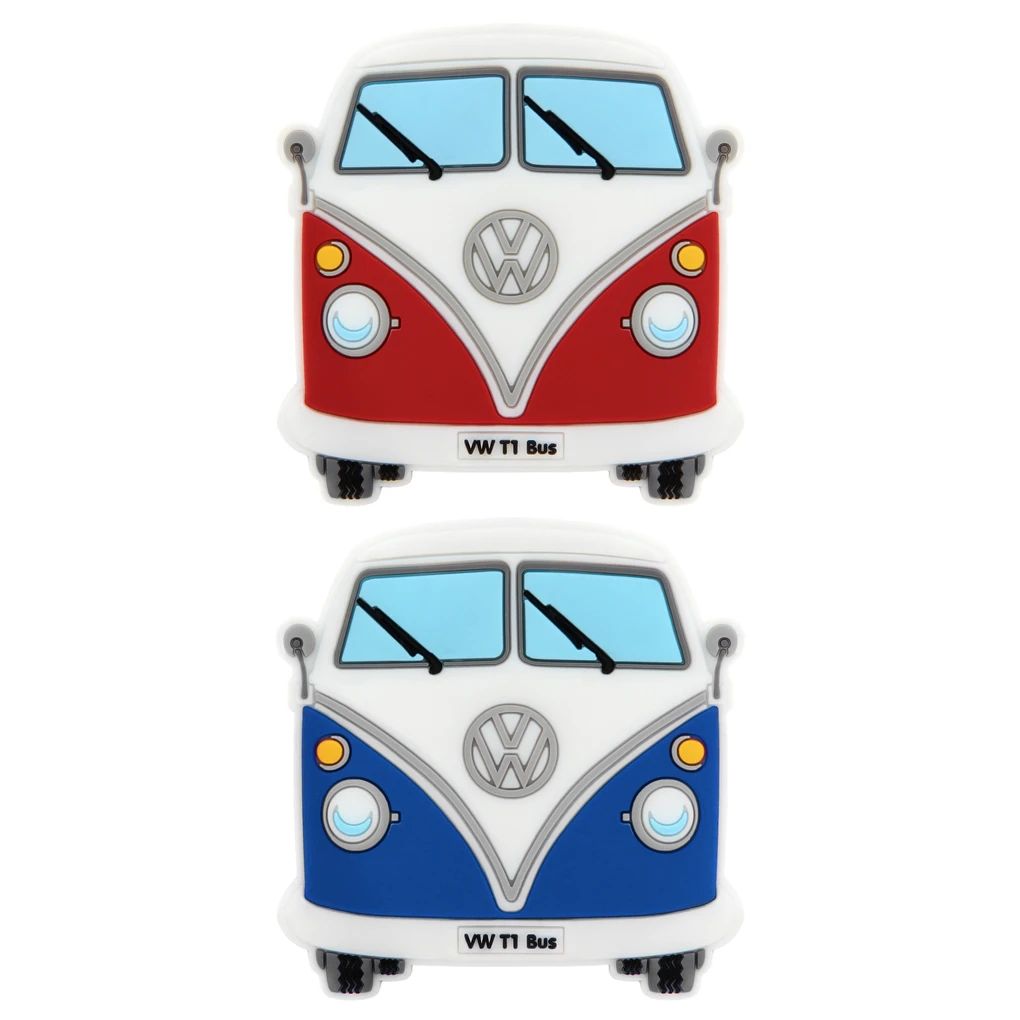 Volkswagen T1 Bus Softmanget 2er Set - Rot & Blau