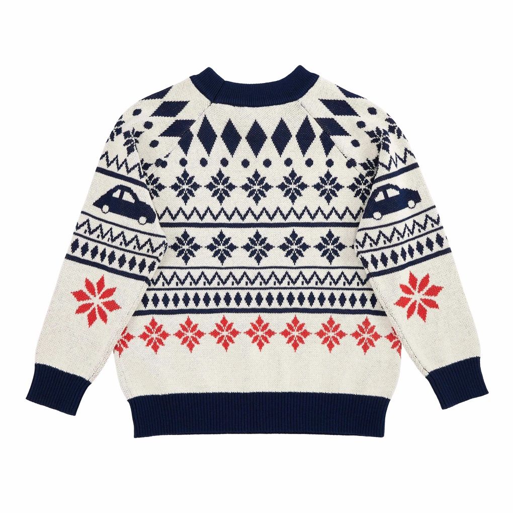 Volkswagen Kinder Weihnachtspullover, weiß