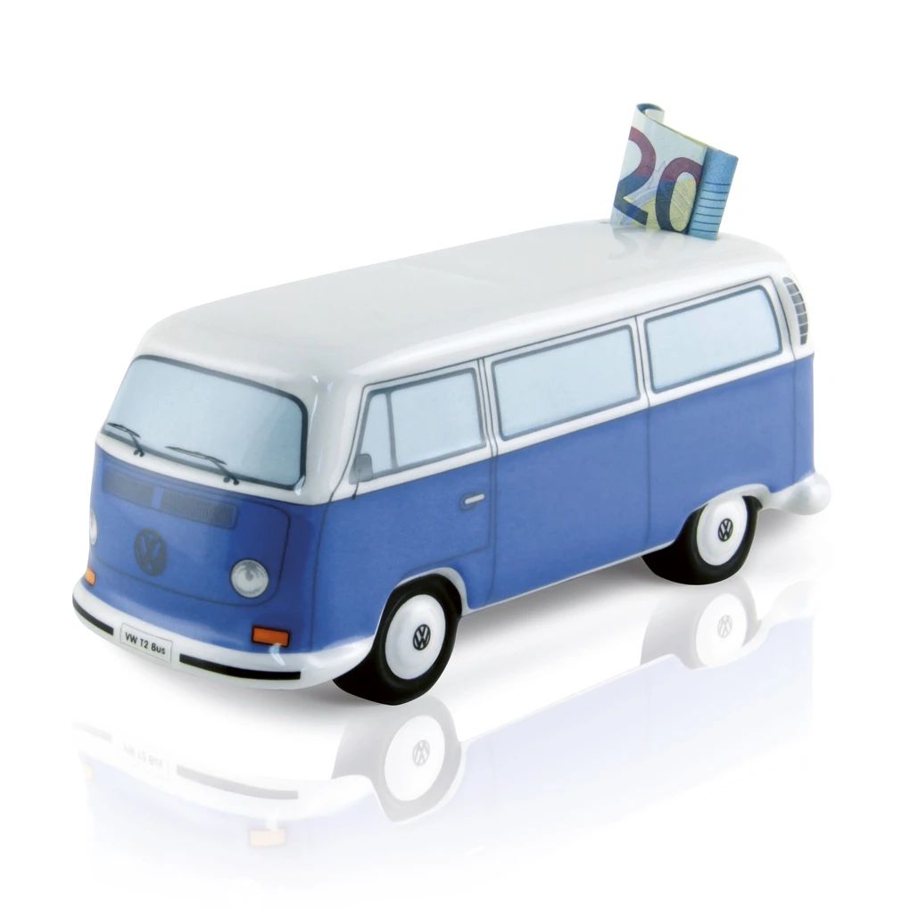 Volkswagen Bulli T2 Spardose blau, 1:22