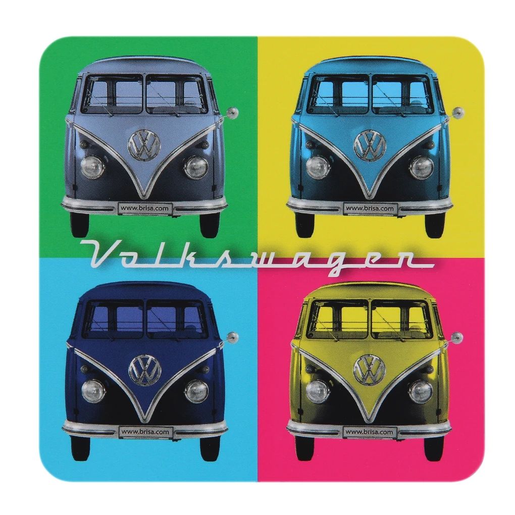 Volkswagen T1 Bus Untersetzer 4er Set im Karton - Multicolor