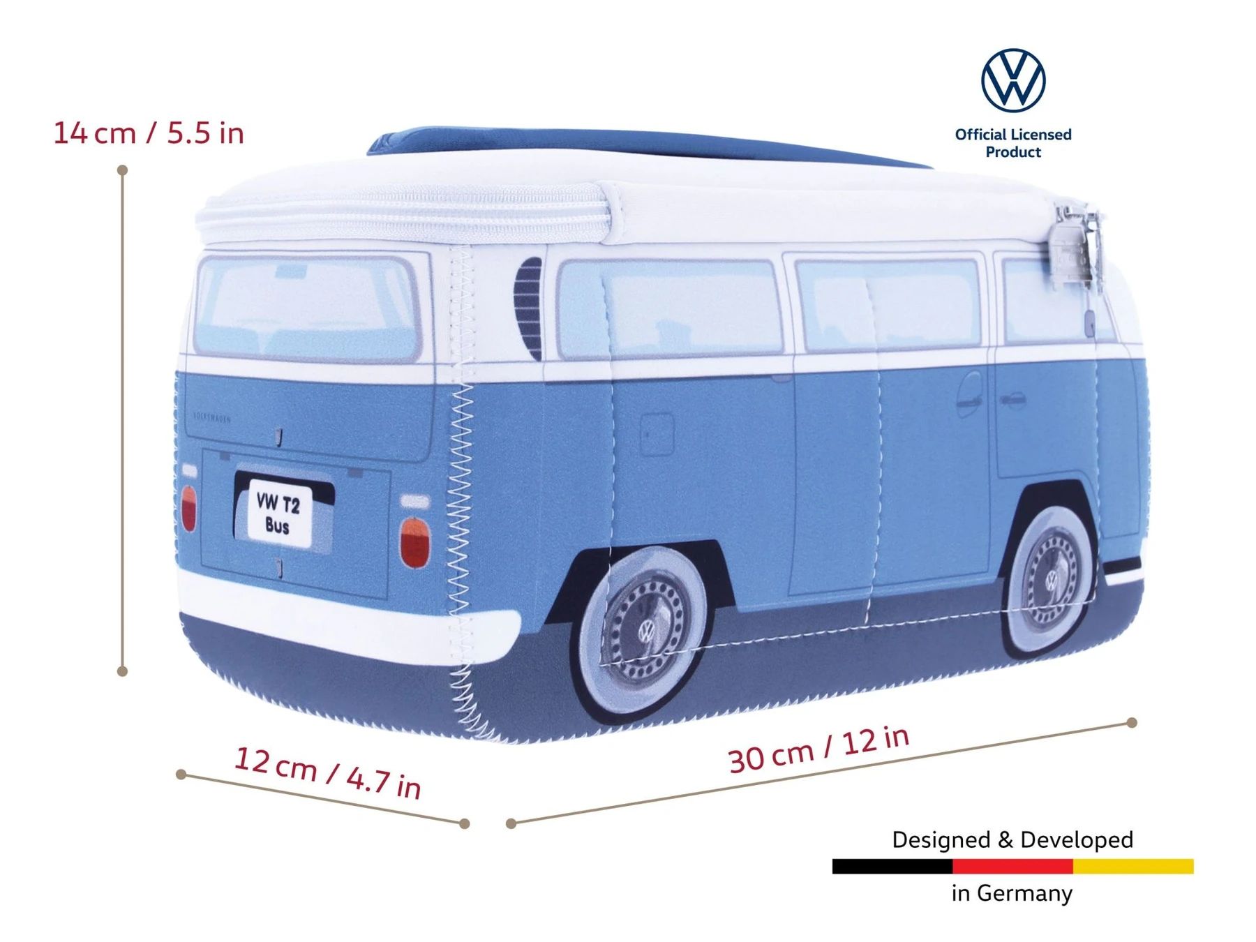 Volkswagen T2 Neopren Mäppchen, blau