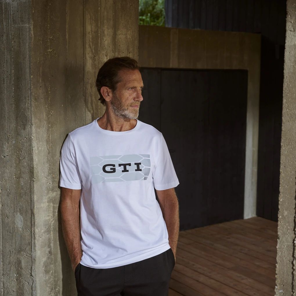 Volkswagen T-Shirt, weiß, Unisex GTI Kollektion Wabendesign