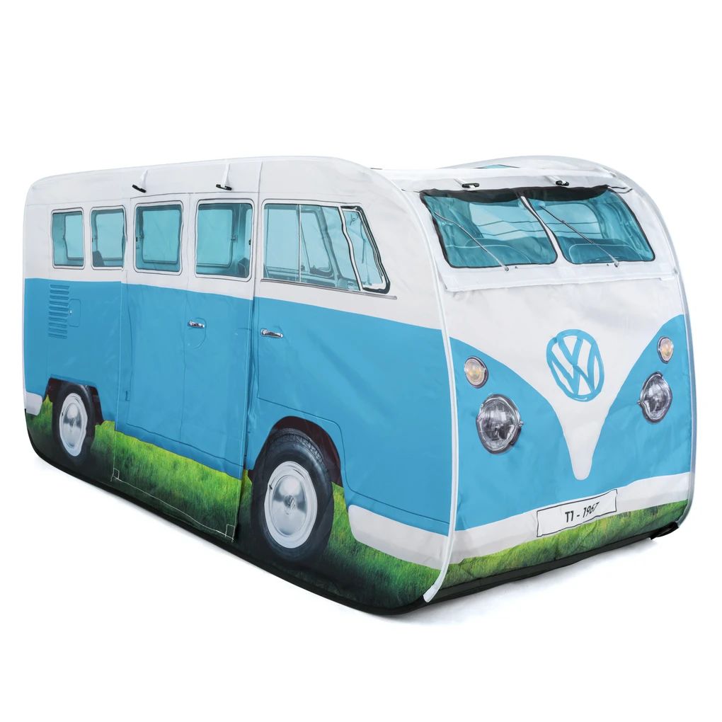 Volkswagen T1 Kinder Pop Up Spielzelt, blau