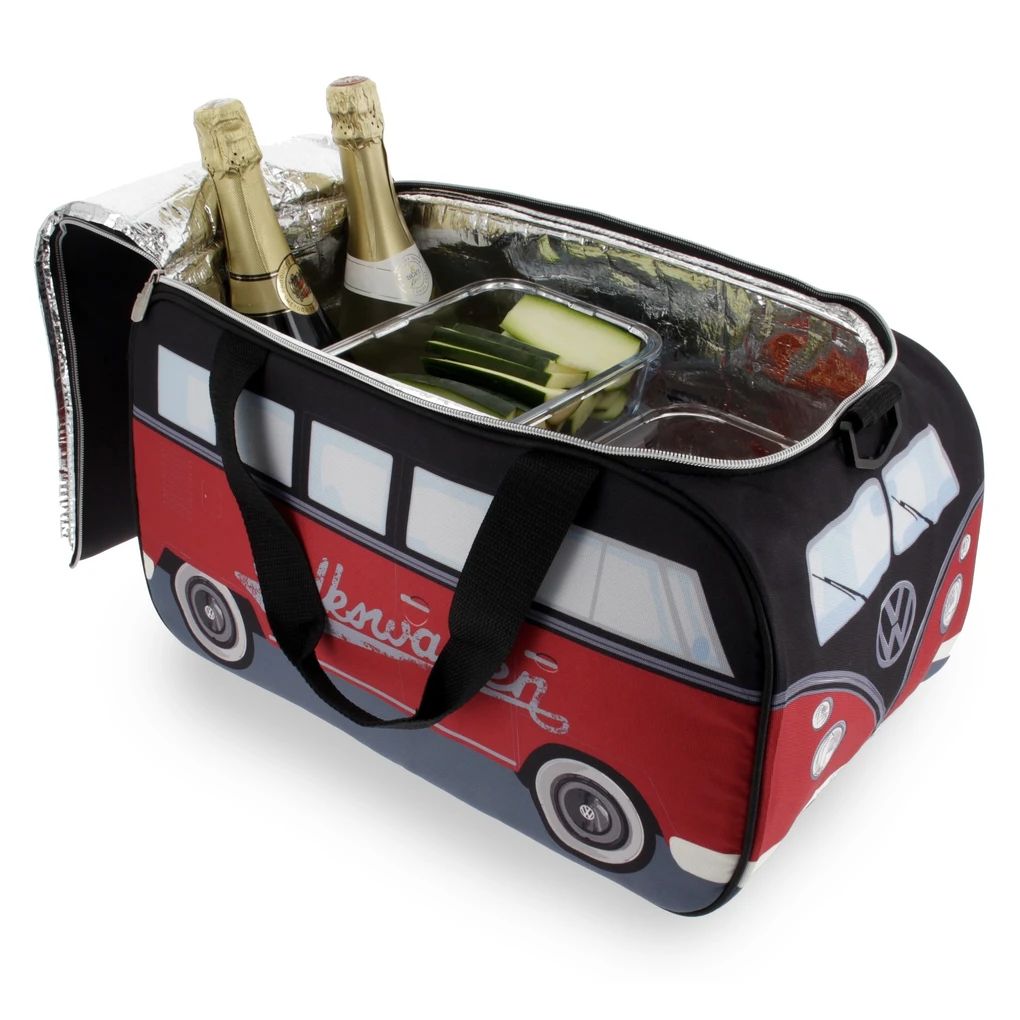 Volkswagen T1 Bus Kühltasche, 25l, Rot/Schwarz