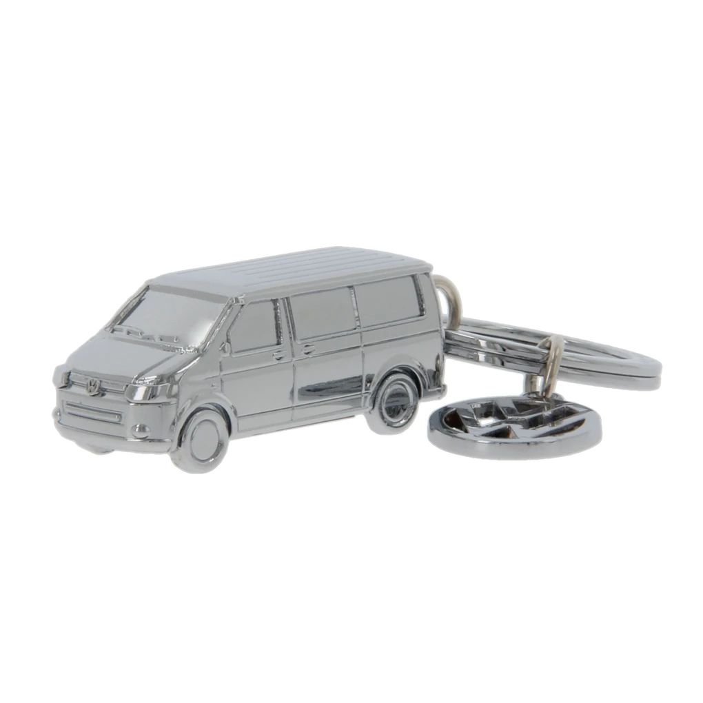 Volkswagen T5 Bus 3D Schlüsselanhänger, Silber