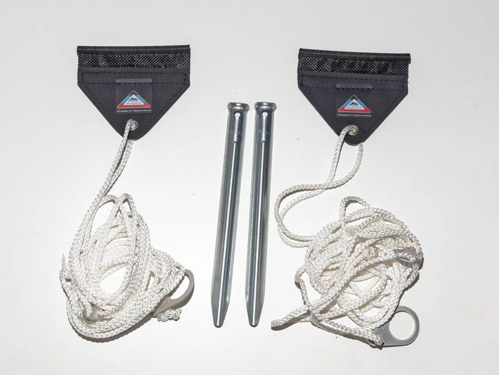 BRANDRUP® Markisenabspann-Set, mit 2 Leinen und Heringen, schwarz