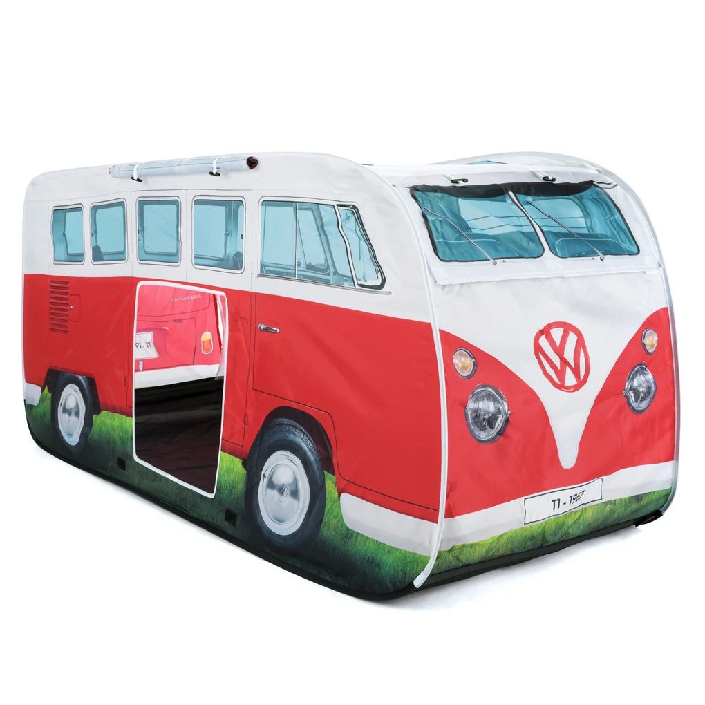 Volkswagen T1 Kinder Pop Up Spielzelt, rot