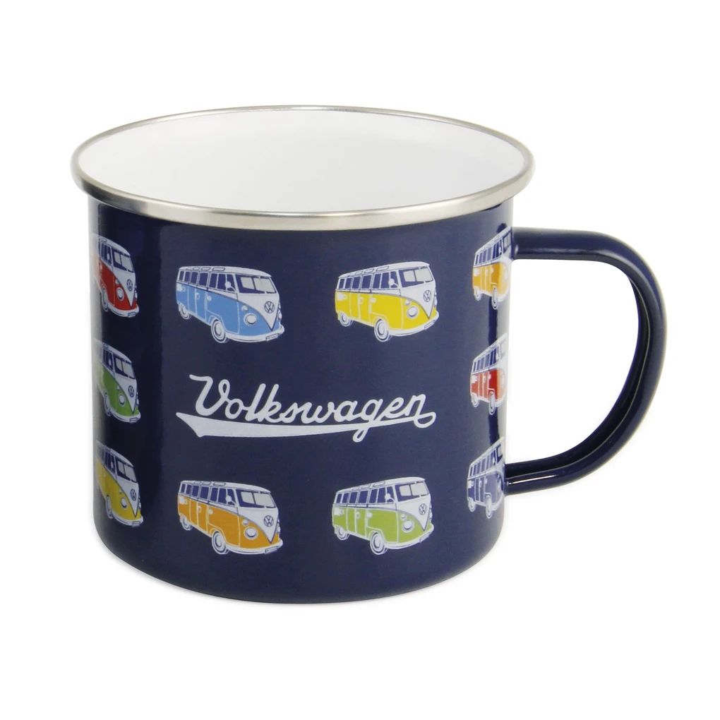 Volkswagen Bulli Kaffeebecher aus Emaille, 500ml