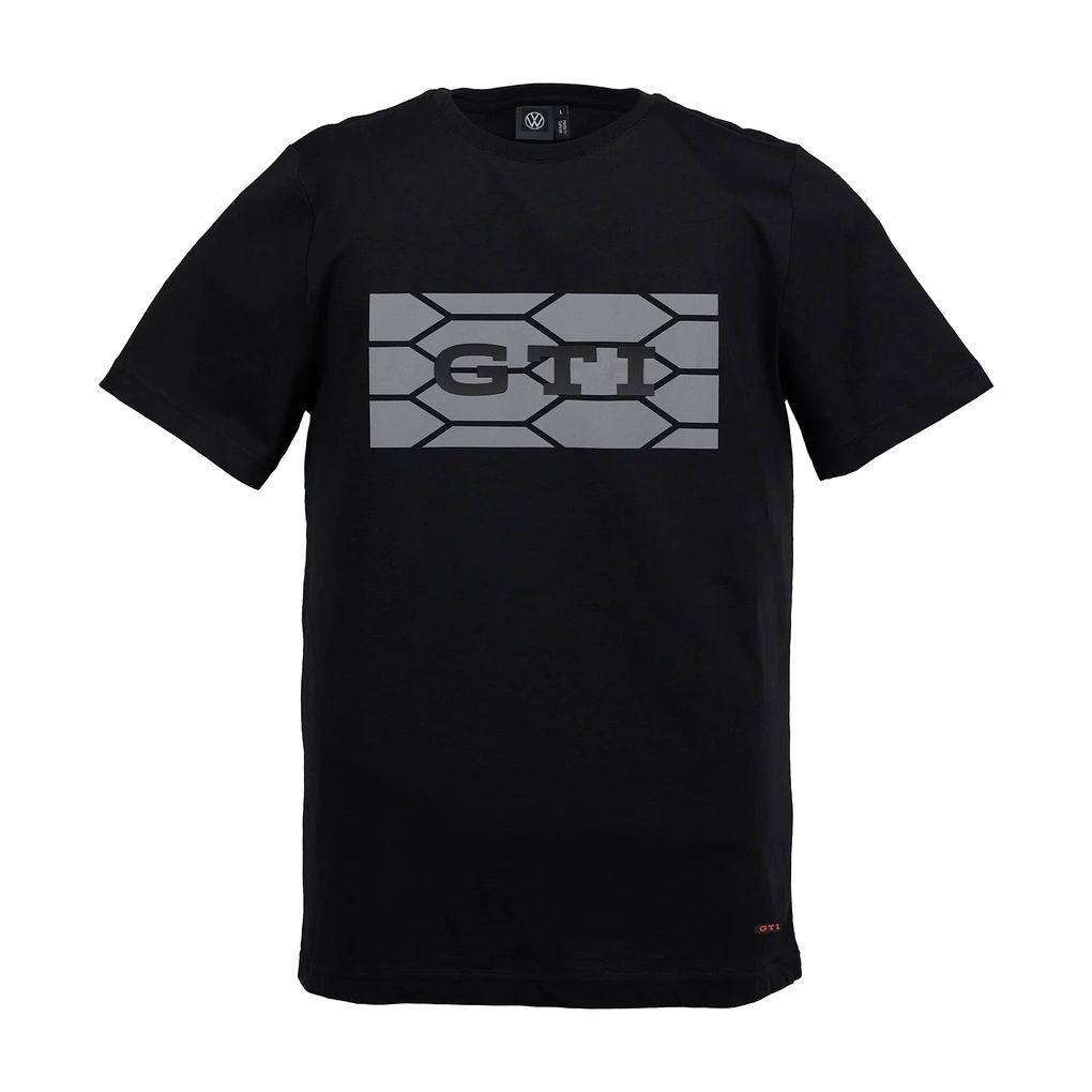 Volkswagen T-Shirt, schwarz, Unisex GTI Kollektion Wabendesign