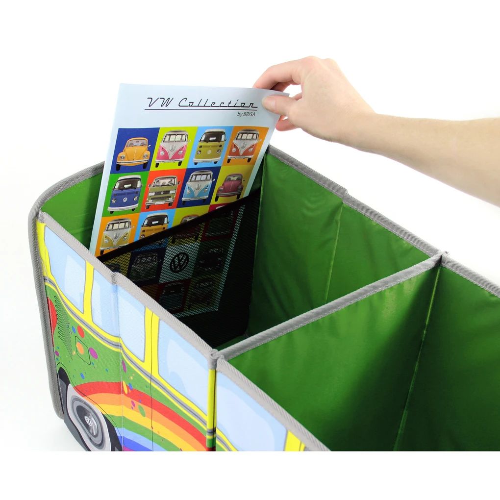 Volkswagen Bulli Faltbox, grün/Peace