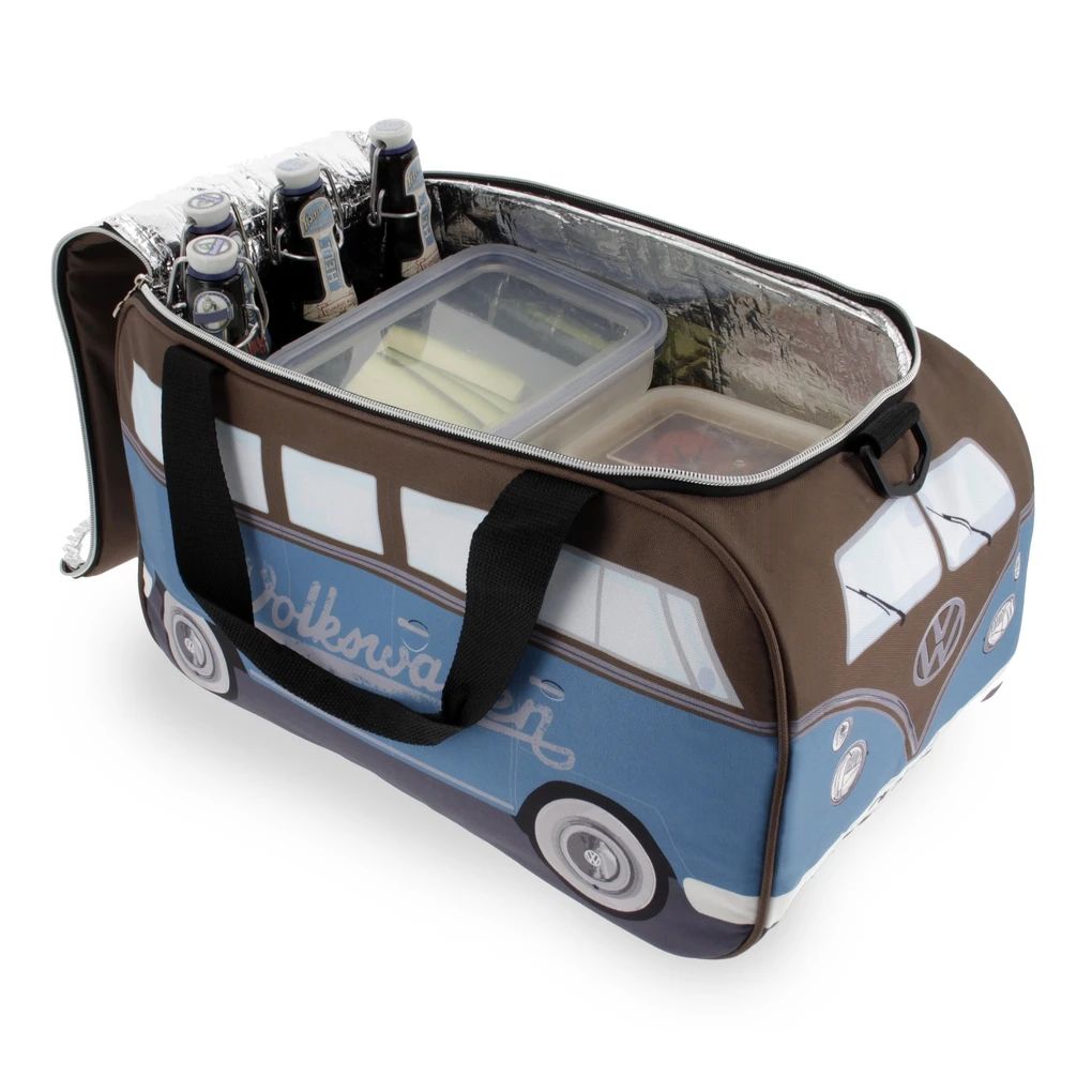 Volkswagen T1 Bus Kühltasche, 25l, Petrol/Braun