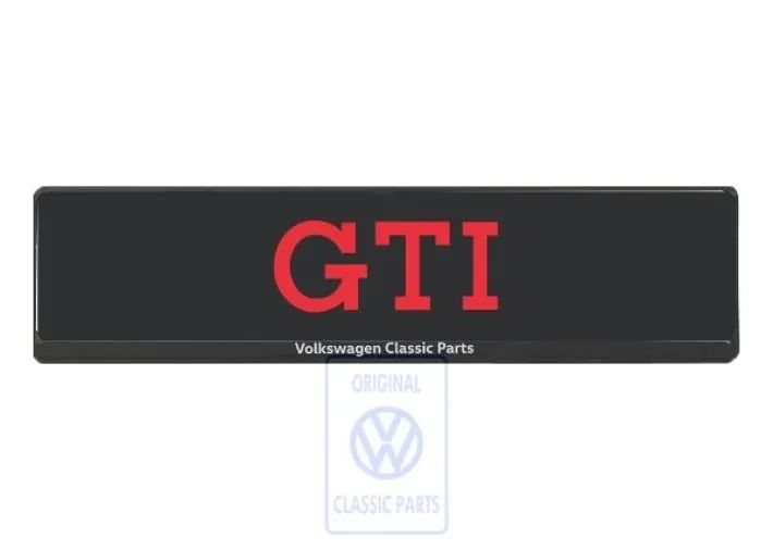 Volkswagen Classic Parts Showkennzeichen GTI