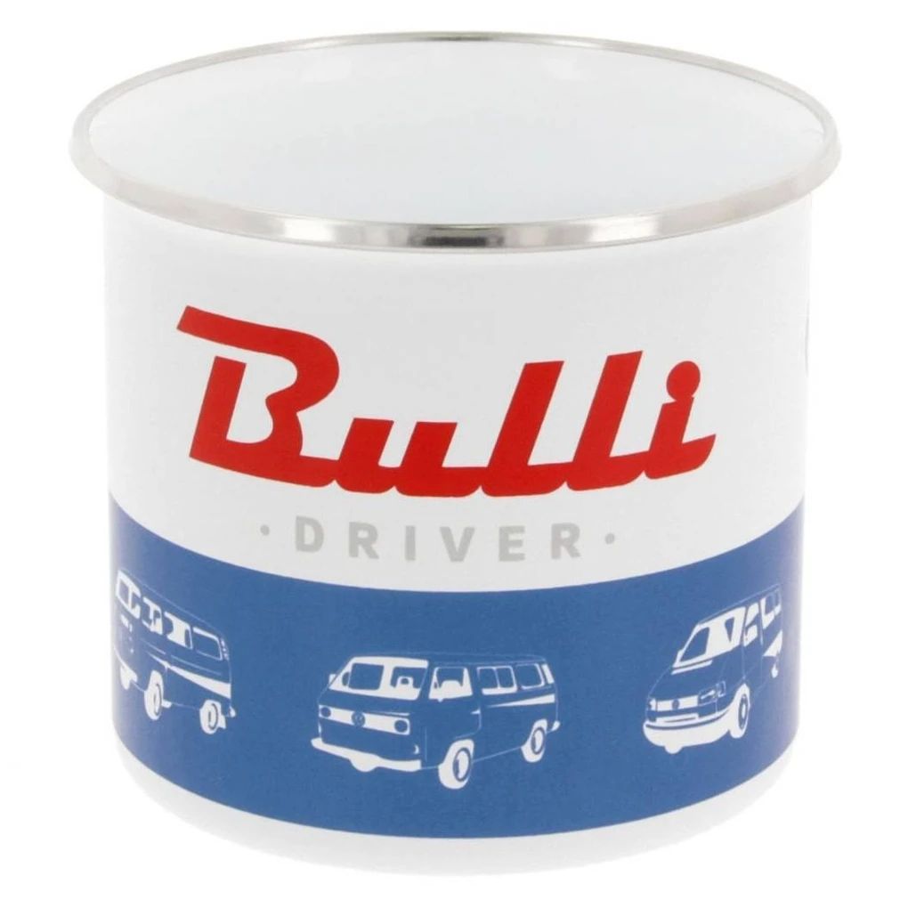 Volkswagen Bus Emaille Tasse 'Bulli Driver'