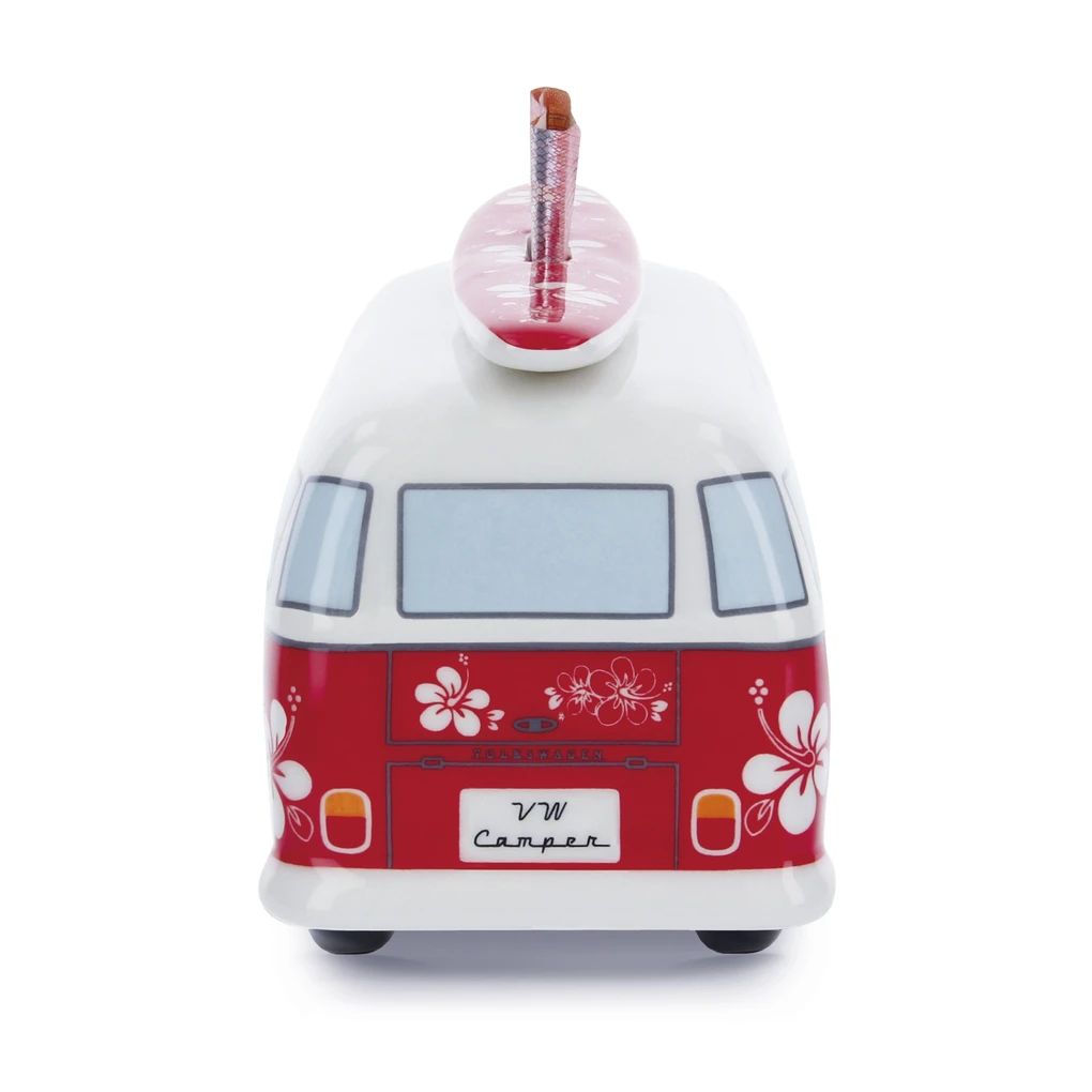 Volkswagen T1 Bus Spardose (1:18) mit Surfbrett - Hibiskus