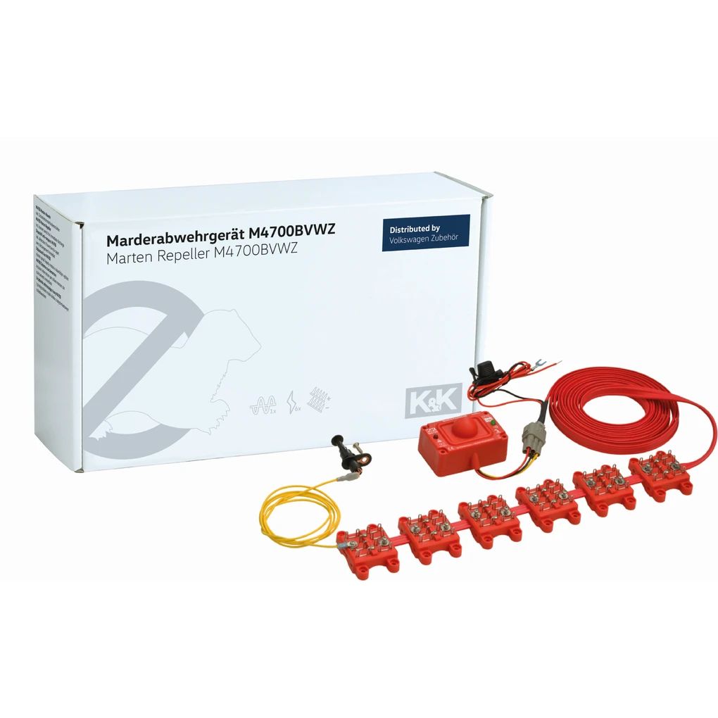 Volkswagen Zubehör Marderabwehranlage K&K M4700B, mit Hochspannungs-Multikontaktbürsten und Ultraschall