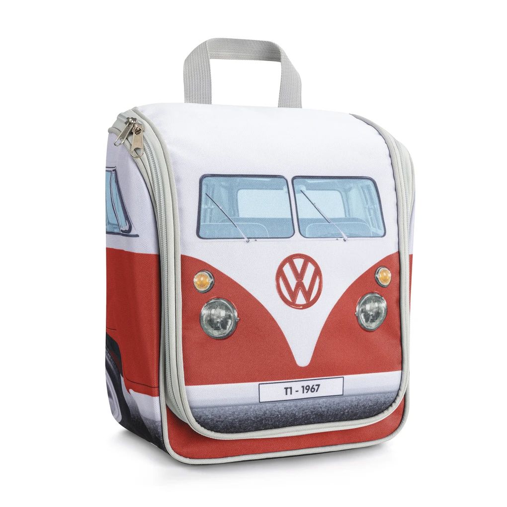 Volkswagen T1 Bulli Bus Kulturtasche zum Aufhängen - Rot