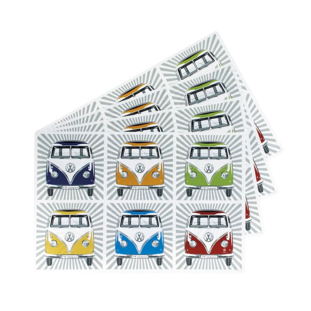 Volkswagen T1 Bus Platzsets 4er-Set – Strahlen/Bunt