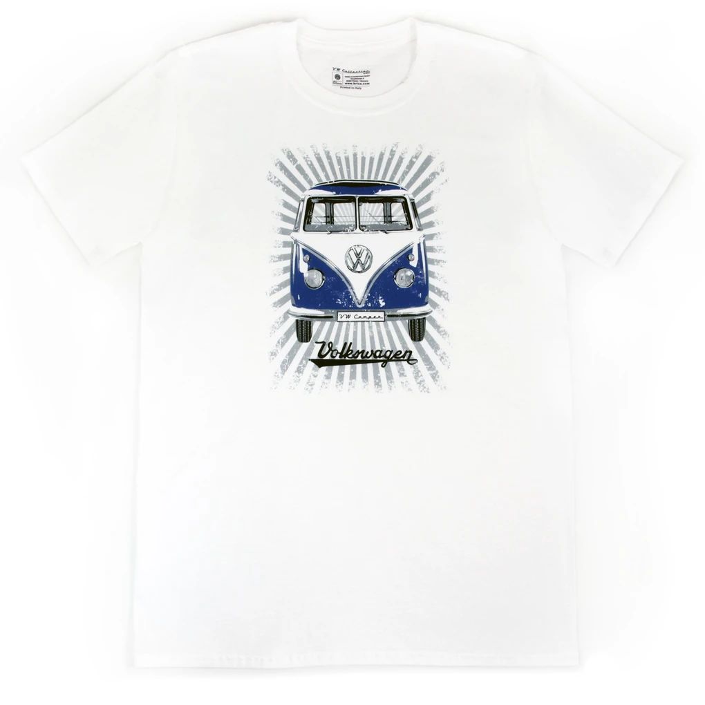 Volkswagen Bulli T1 Herren T-Shirt - STRAHLEN/BLAU/WEISS