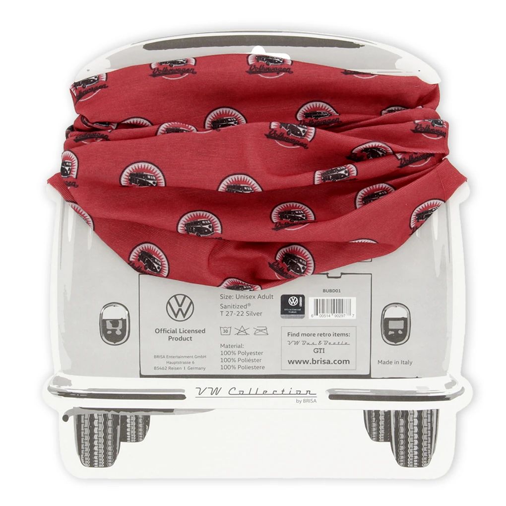 Volkswagen Multifunktionstuch, Bulli, rot