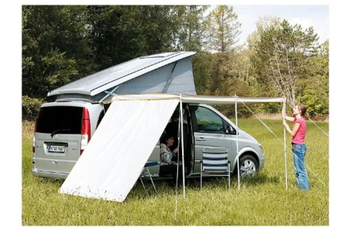 BRANDRUP® Aufstellsatz für 1 Seiten- oder Vorderwand, 2 Aluteleskopstäbe