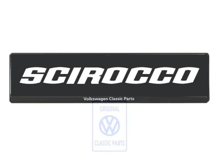 Volkswagen Classic Parts Showkennzeichen Scirocco