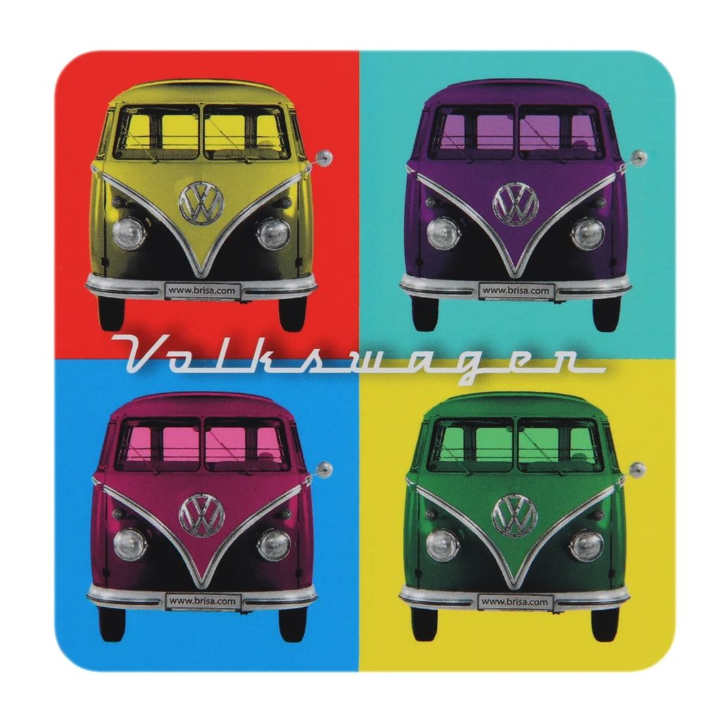 Volkswagen T1 Bus Untersetzer 4er Set im Karton - Multicolor