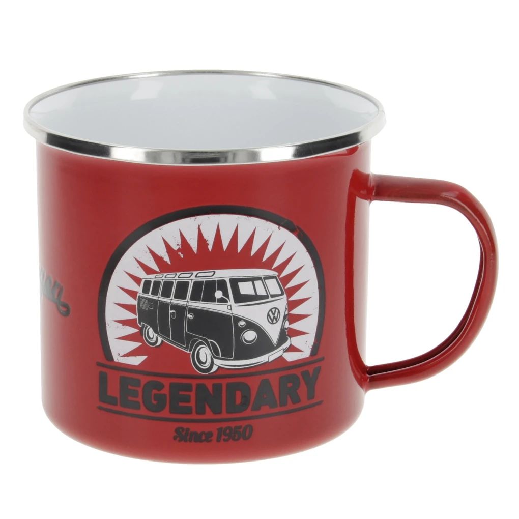 Volkswagen Bulli Kaffeebecher aus Emaille, 500ml
