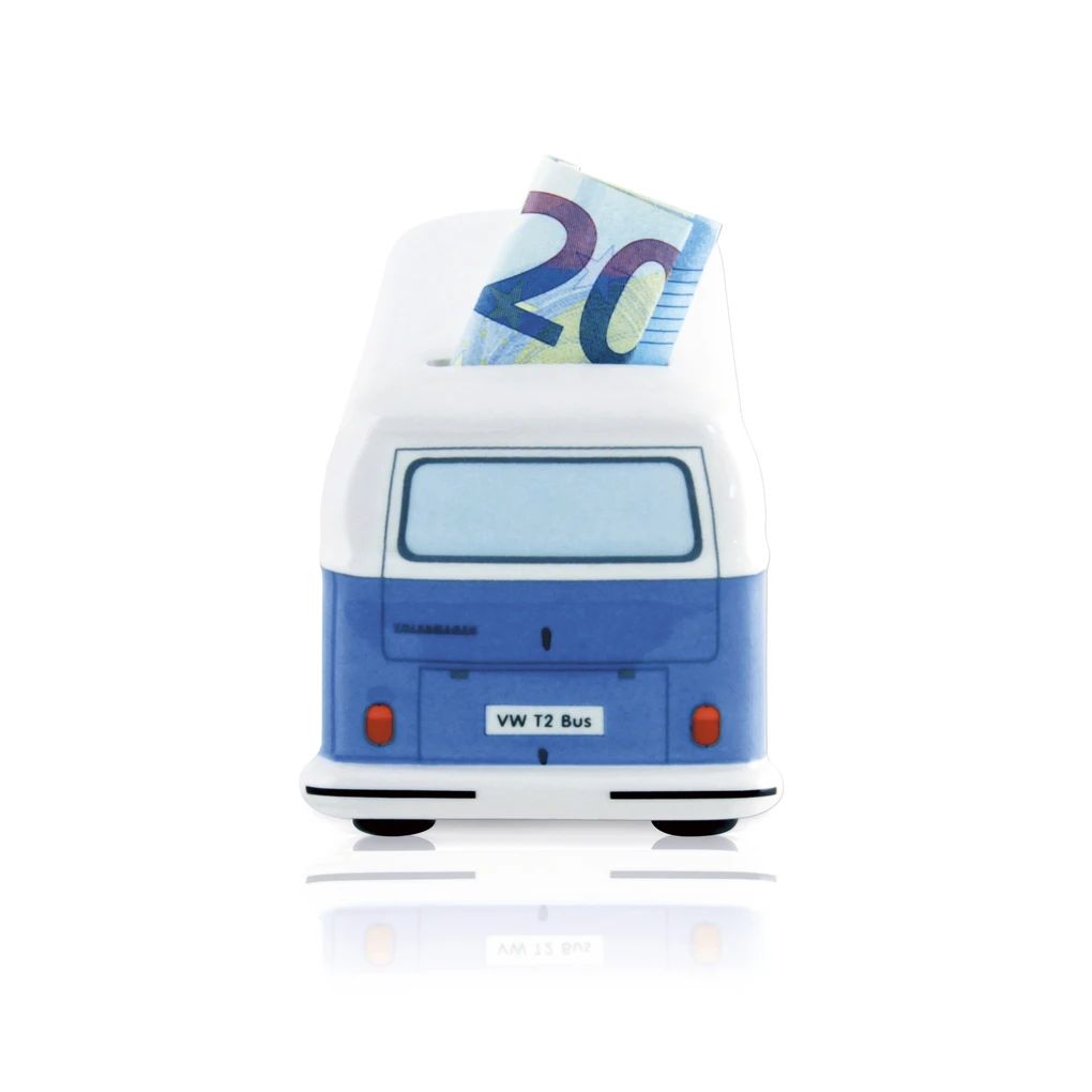 Volkswagen Bulli T2 Spardose blau, 1:22