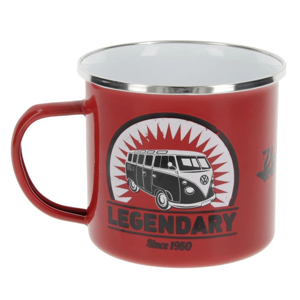 Volkswagen Bulli Kaffeebecher aus Emaille, 500ml