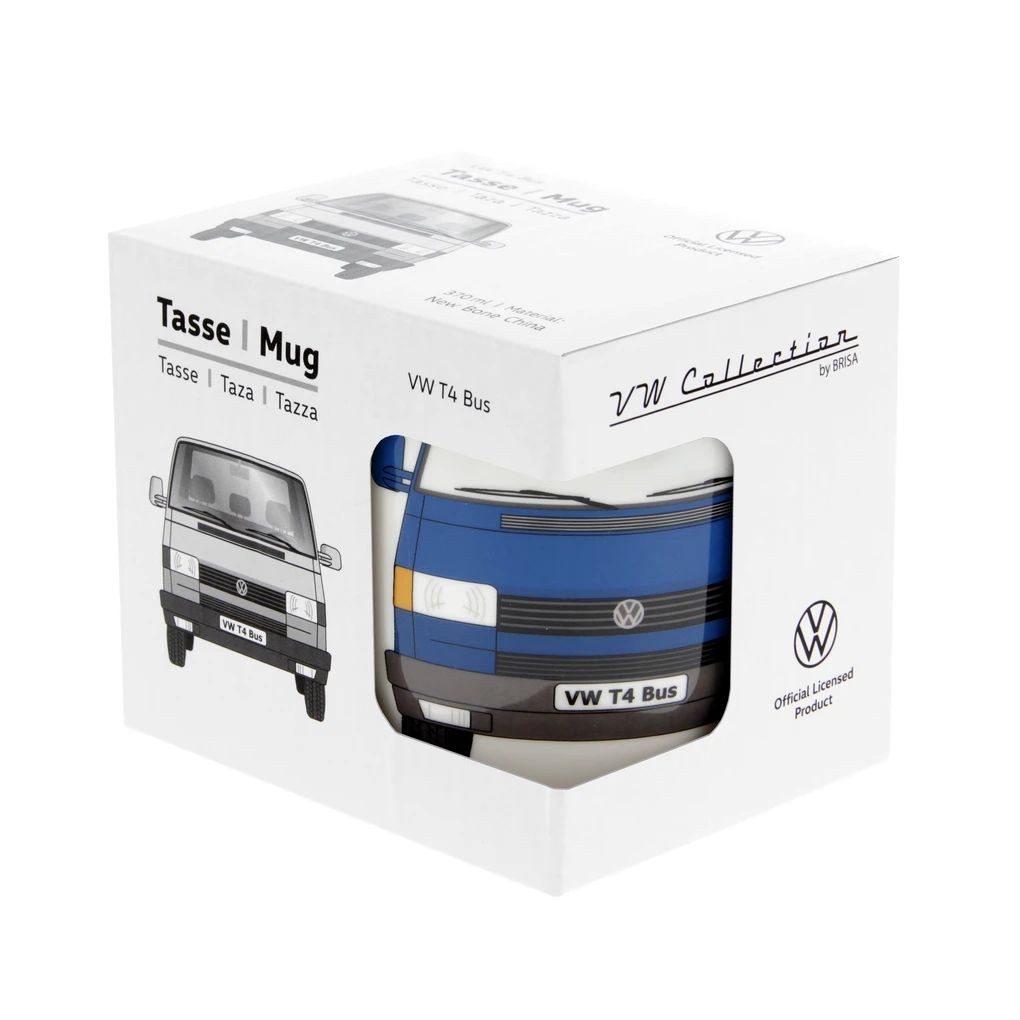 Volkswagen T4 Bus Kaffeetasse in Geschenkbox blau