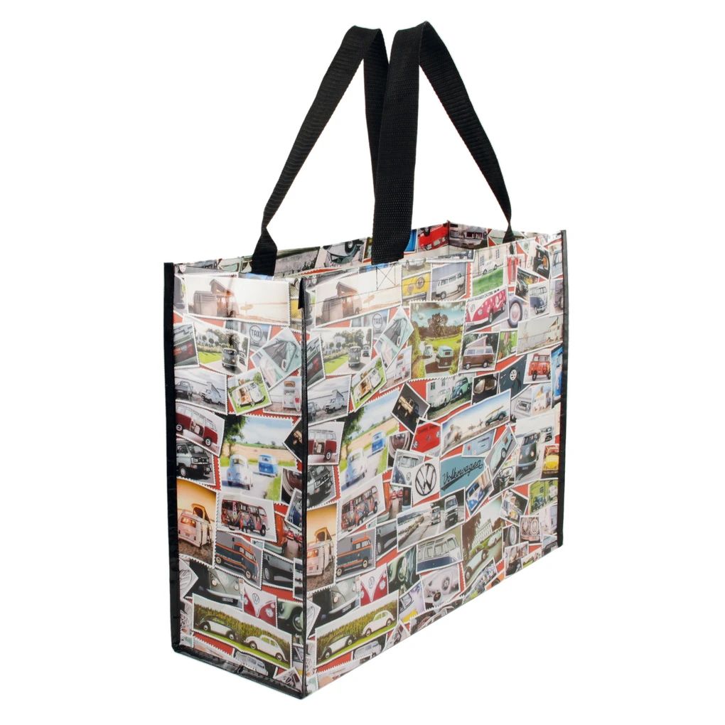 Volkswagen Bulli Shopper Bag groß "Briefmarken"