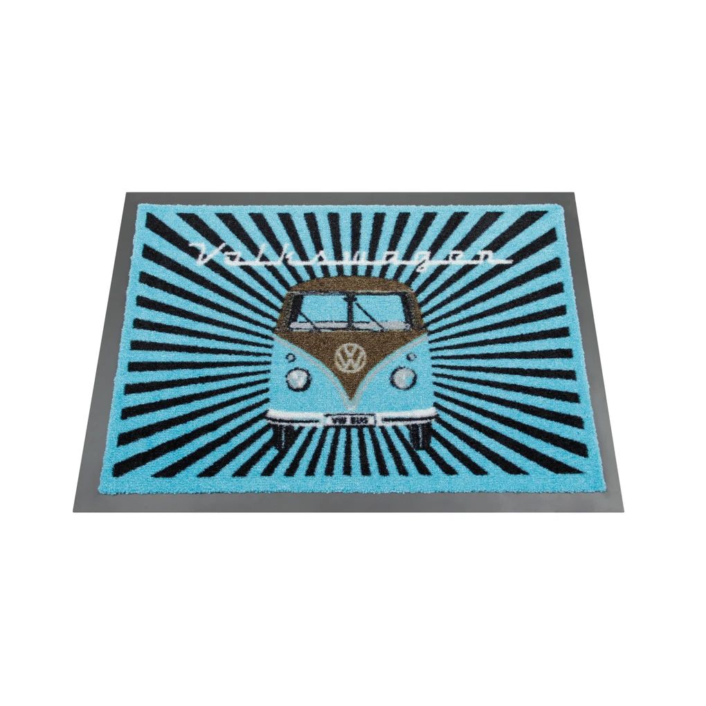 Volkswagen Bulli Fußmatte, 45 x 75 cm - Strahlen/petrol