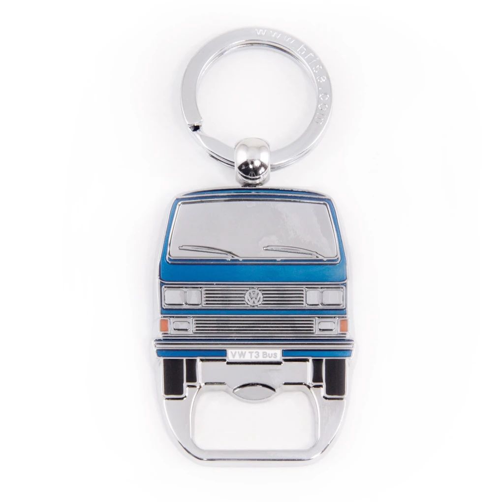 Volkswagen T3 Schlüsselanhänger mit Flaschenöffner, blau