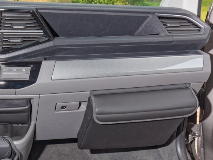 BRANDRUP® TIALO® Glovebox für VW T6.1, Design "Leder Titanschwarz"