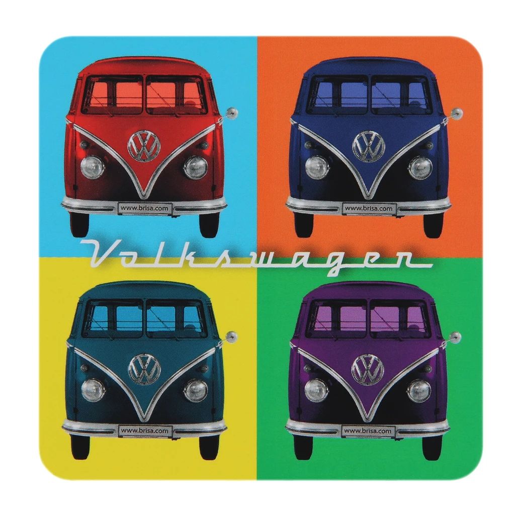 Volkswagen T1 Bus Untersetzer 4er Set im Karton - Multicolor