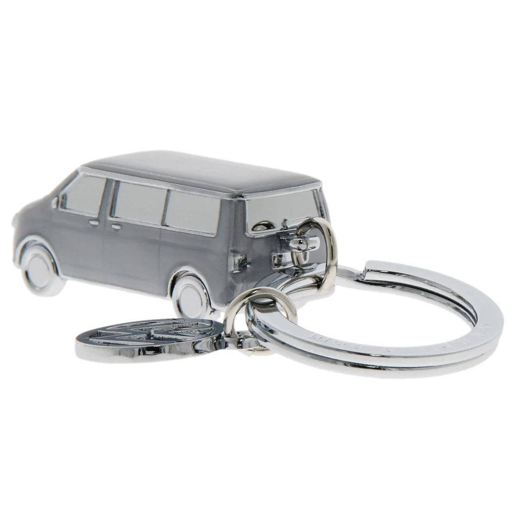 Volkswagen T5 Bus 3D Schlüsselanhänger, Silbergrau